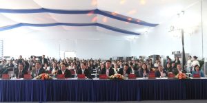 Các đại biểu dự lễ khởi công tại điểm cầu Thái Bình.